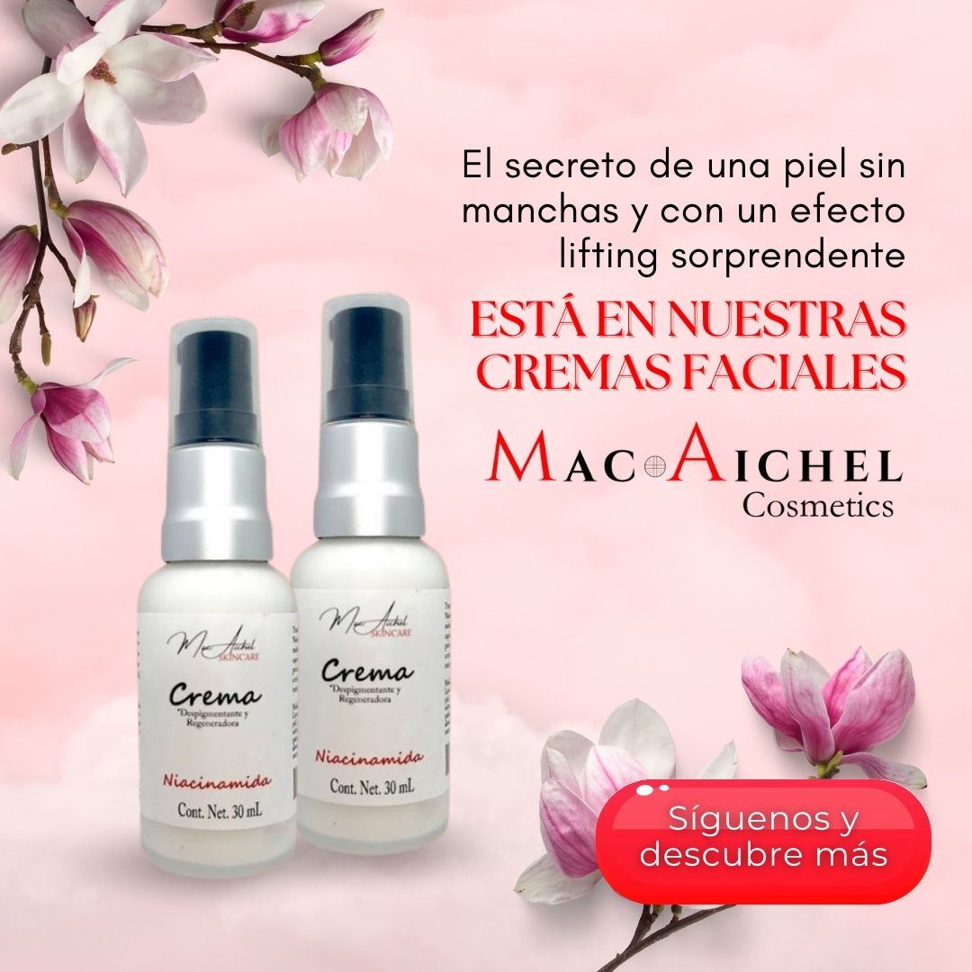 Crema Despigmentante Facial MacAichel SkinCare especial para manchas obscuras y lentigos solares.
