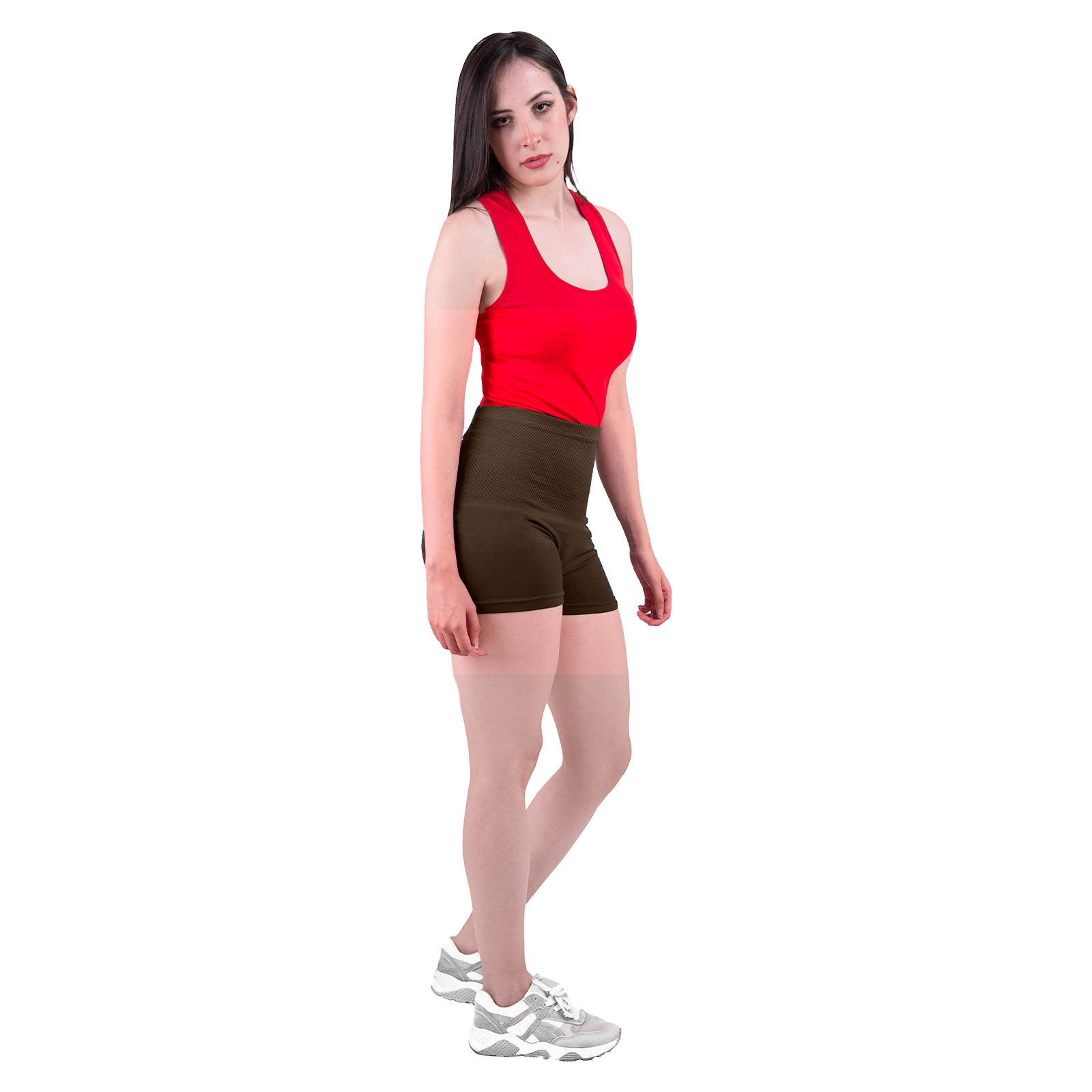 Short Licra Mujer, Cafe, Cintura Alta, Unitalla, Deportivo, Dama, Atlético, Boxer, Entrenamiento, Pantalones Cortos, Biker.