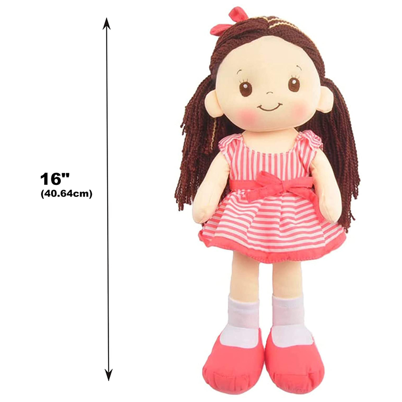 Muñeca De Trapo y Tela Lacy Color Rosa