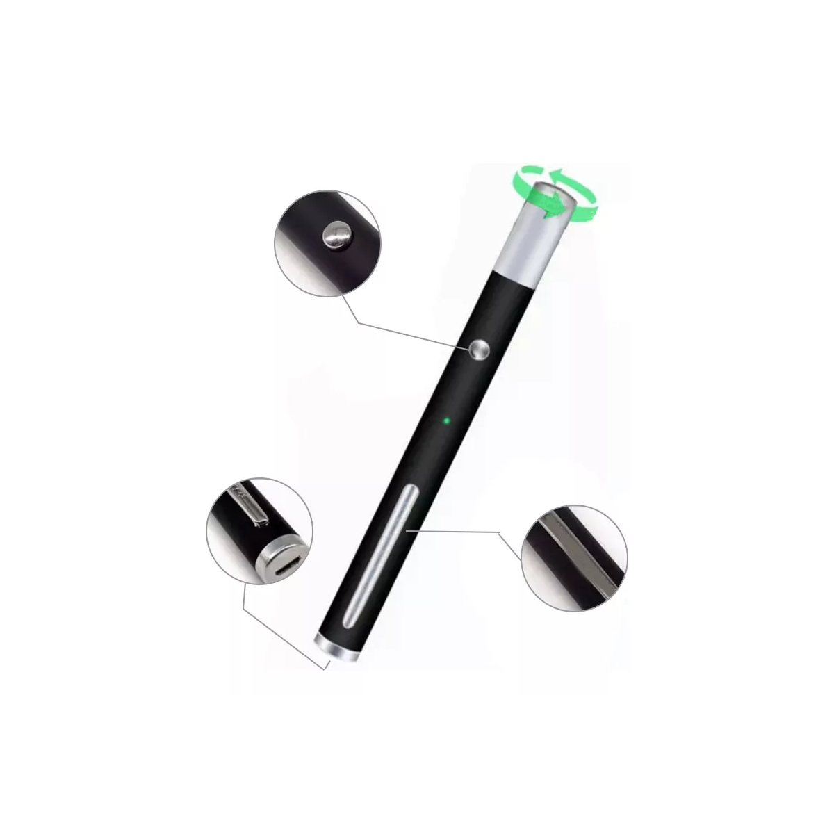 Láser Verde Puntero Usb Recargable Apuntador Laser 20km