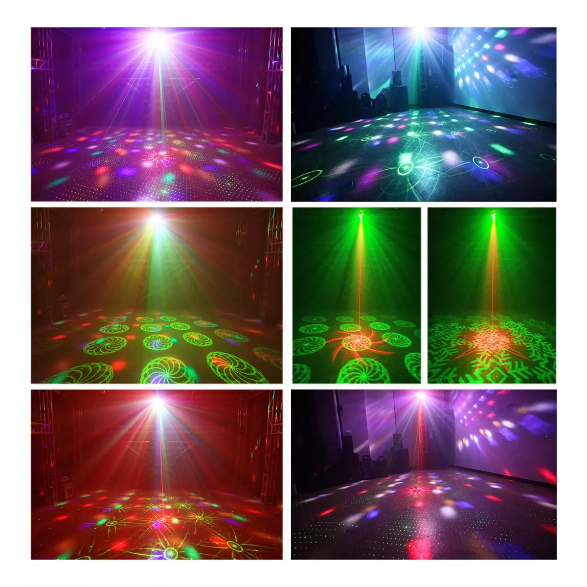 Luces De Escenario Controladas Por Sonido Con Control Remoto