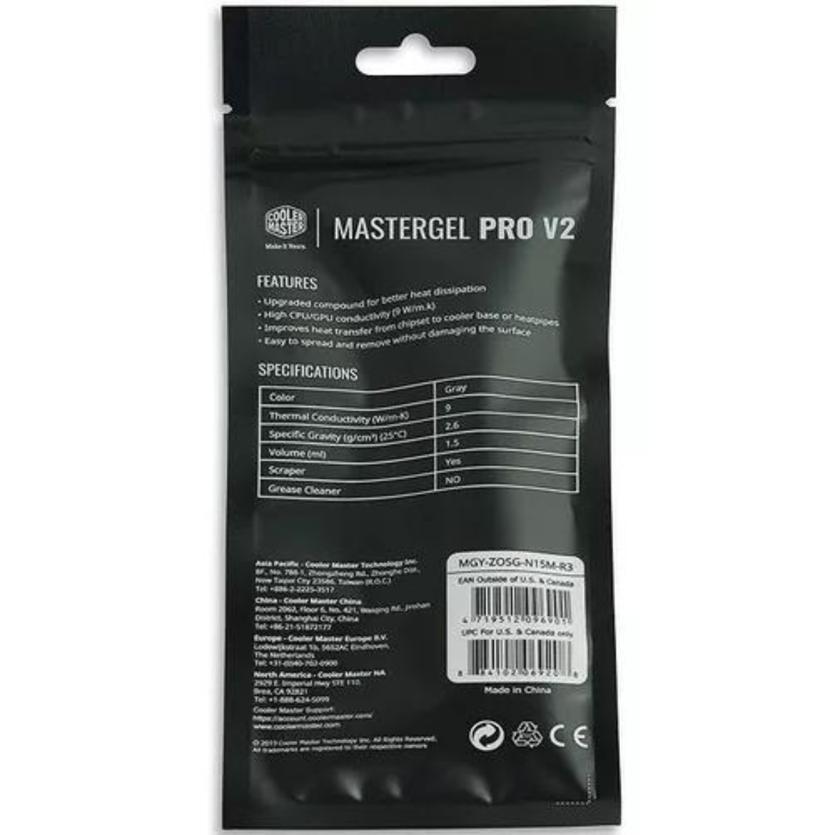 Pasta Termica Cooler Master Mastergel Pro V2 9w/m-k.