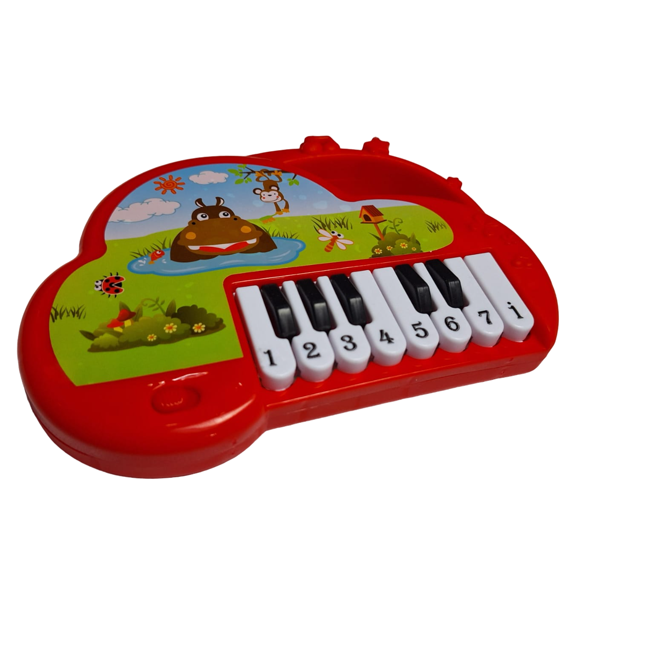 Piano Musical Teclado Animales Didáctico Juguete Para Bebe Color Rojo