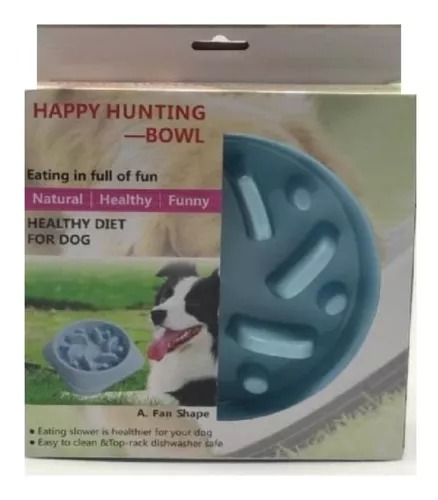 Plato Rosa Para Perro Alimentación Lenta Slow Feed Divertido Dog.