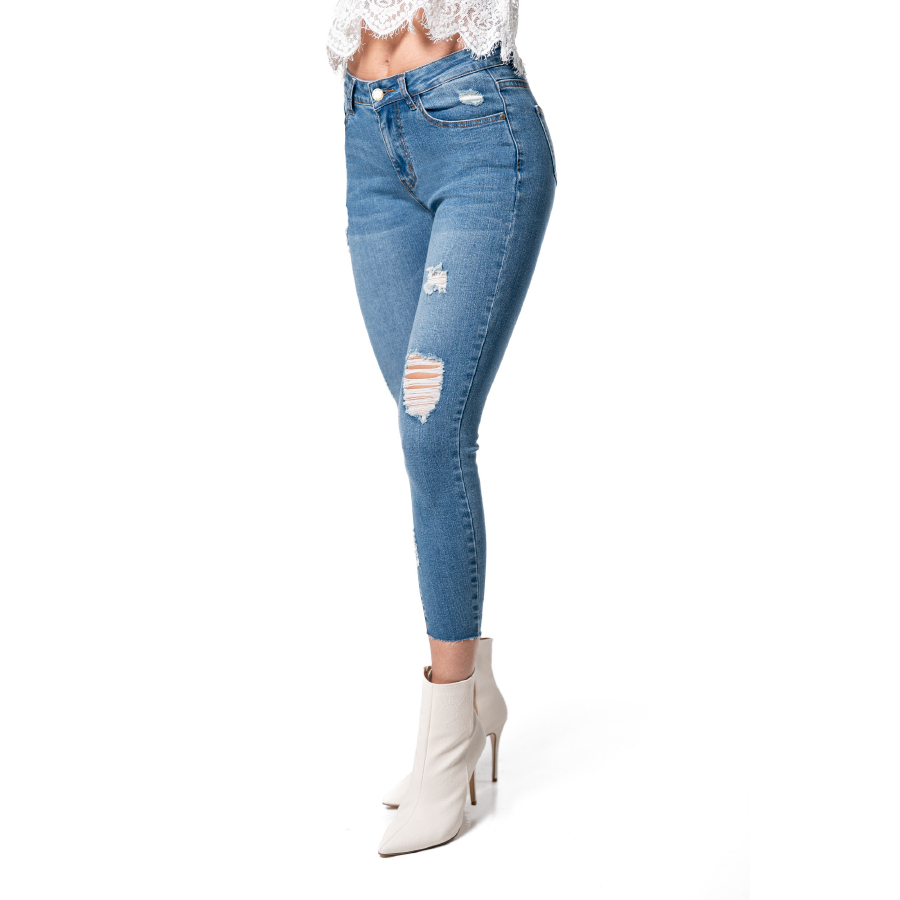 Jeans Dama Polo Retro Skinny Cintura media