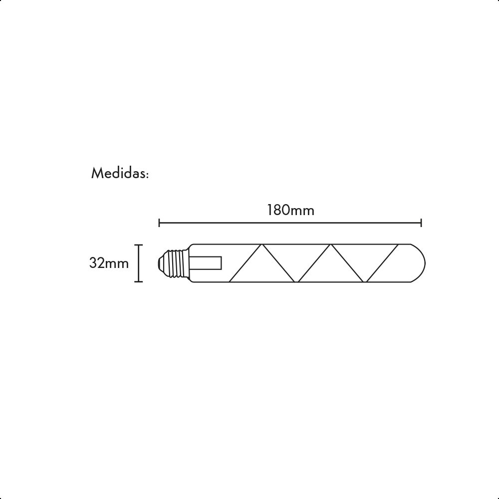 ICON Foco Vintage LED T180 4W Atenuable Luz Cálida 2500K Base E27