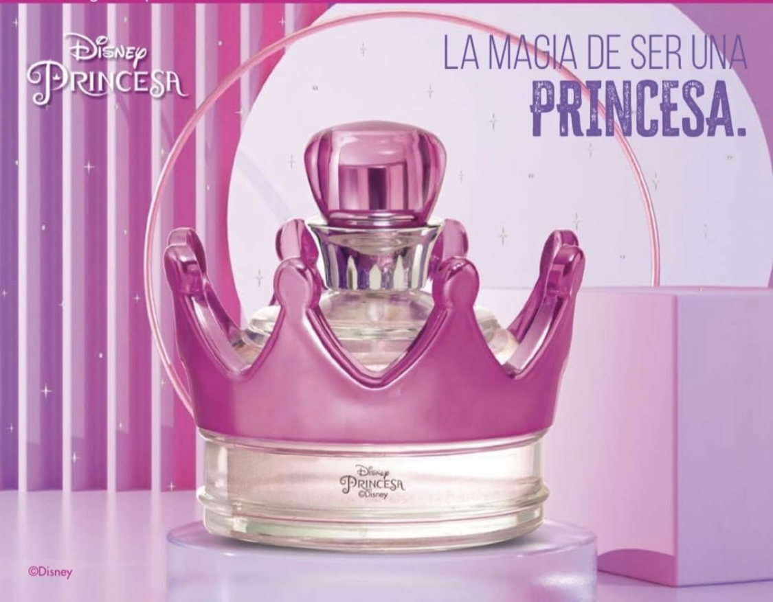 PRINCESAS DISNEY PERFUME FRAGANCIA INFANTIL EN HERMOSO ENVASE CON CORONA AROMA PREFERIDO PARA LAS PRINCESAS DE LA CASA