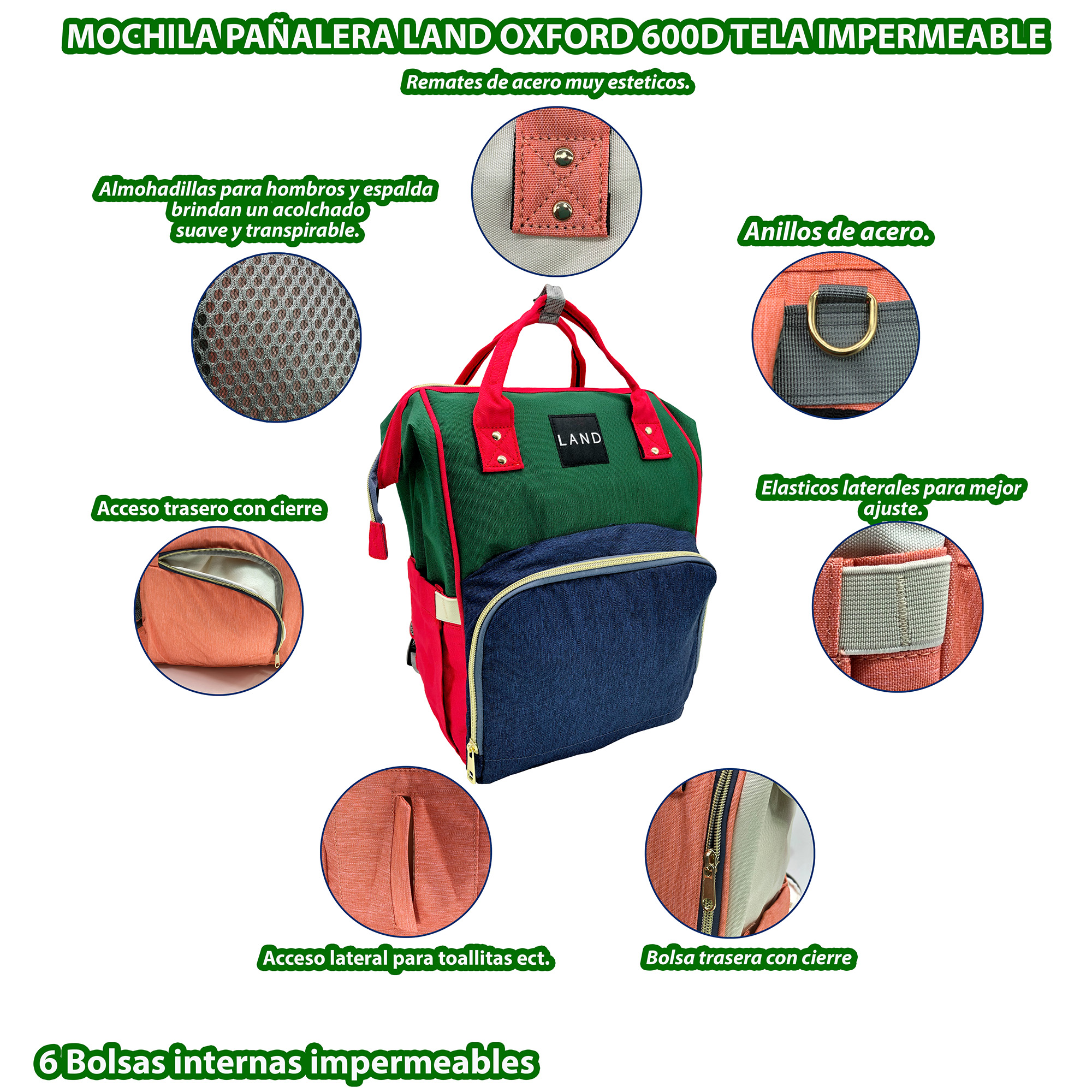 Pañal de tela para bebes ecológico reutilizable más mochila pañalera de regalo ecobaby original.