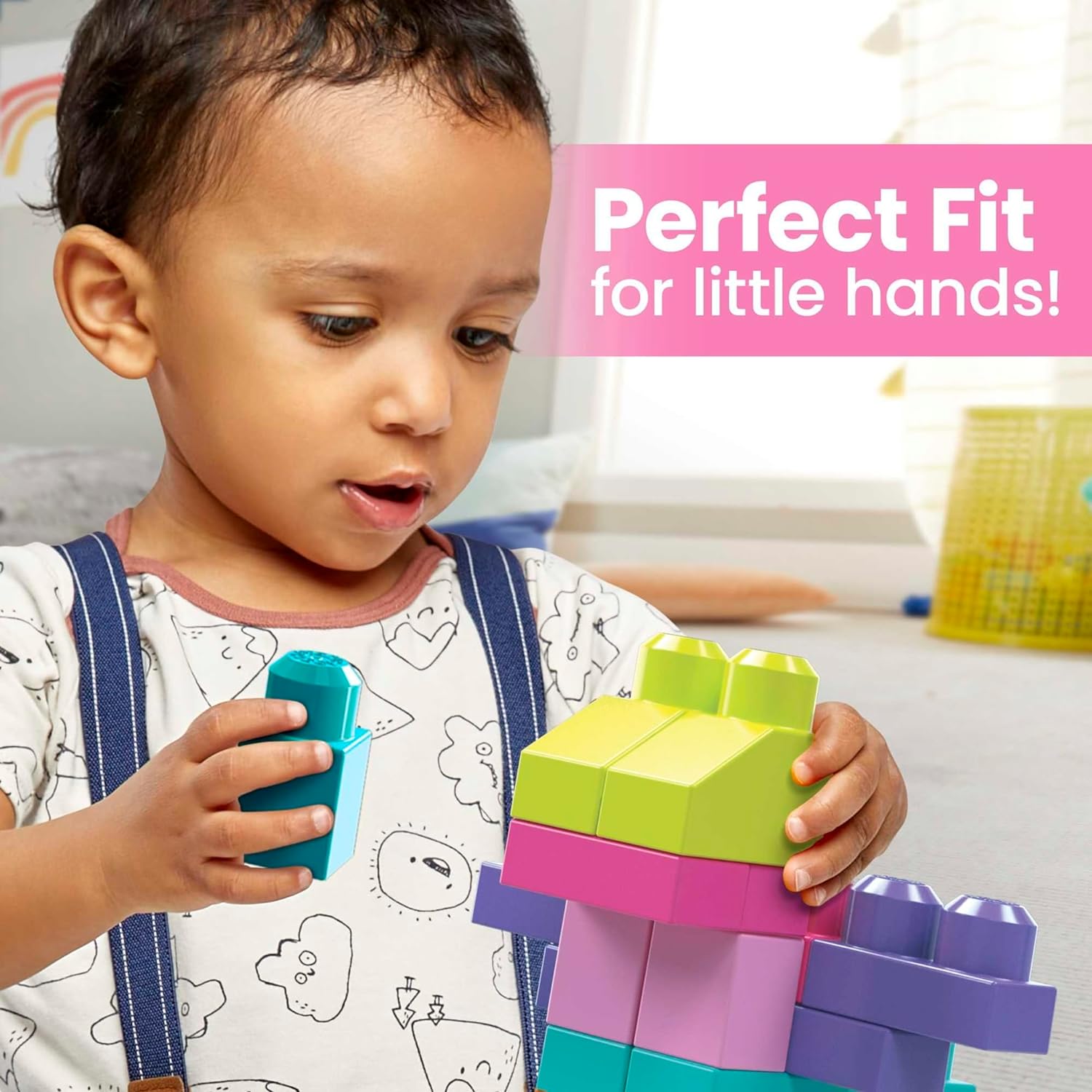  Mega Bloks Bolsa De Construcción Deluxe 80 Piezas Rosa