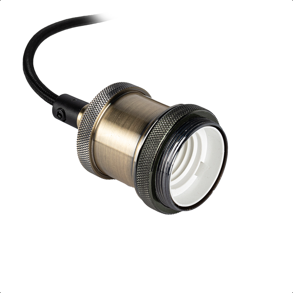 ICON Base Socket para Foco E27 Edición Vintage Cable de 1.5 metros Ajustable Color Bronce