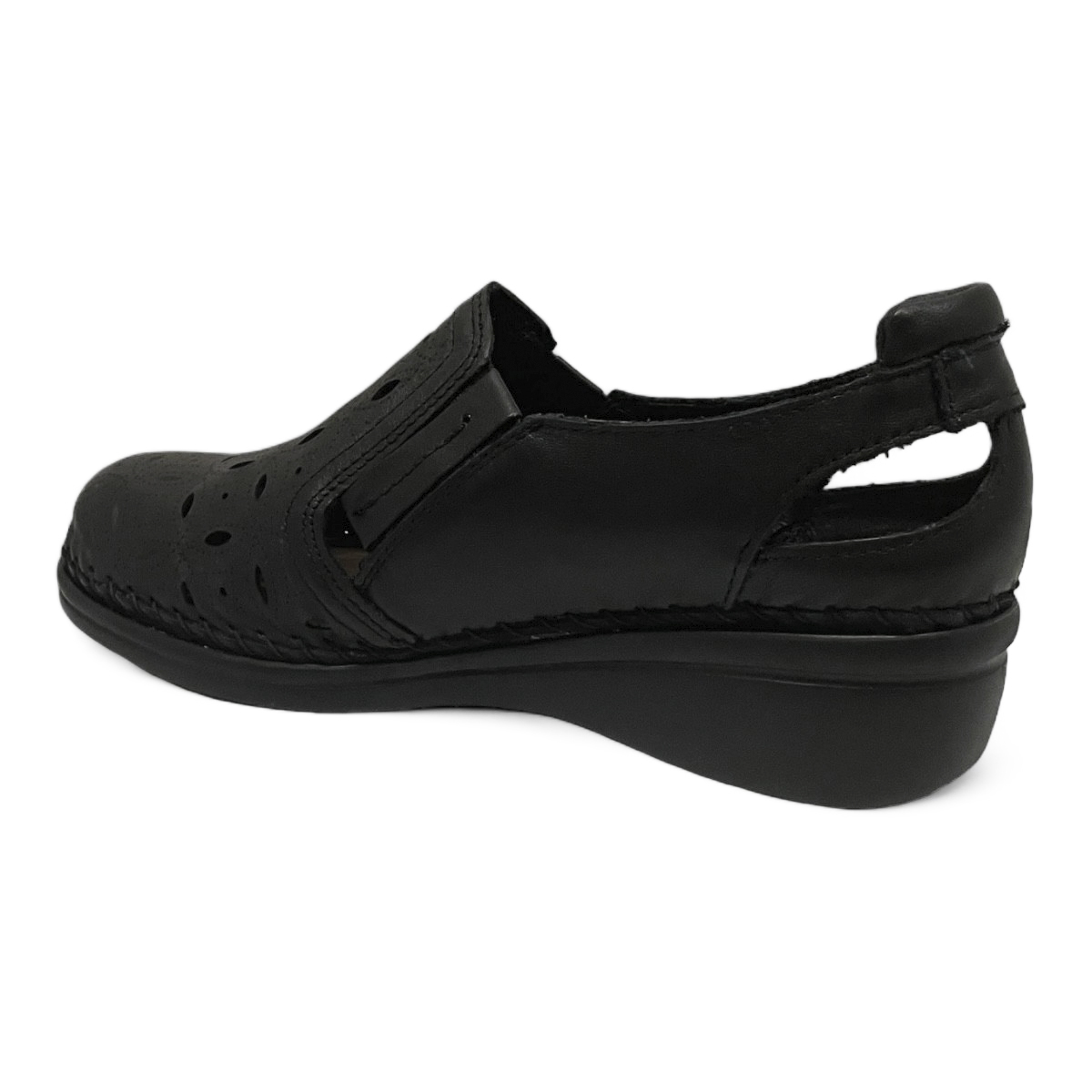 Zapato Confort Lobo Solo Negro 4724 Dama Moda Comodo Ligeros