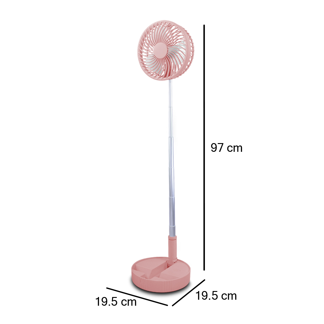 Ventilador De Pedestal Telecopico Recargable con 3000 mAh