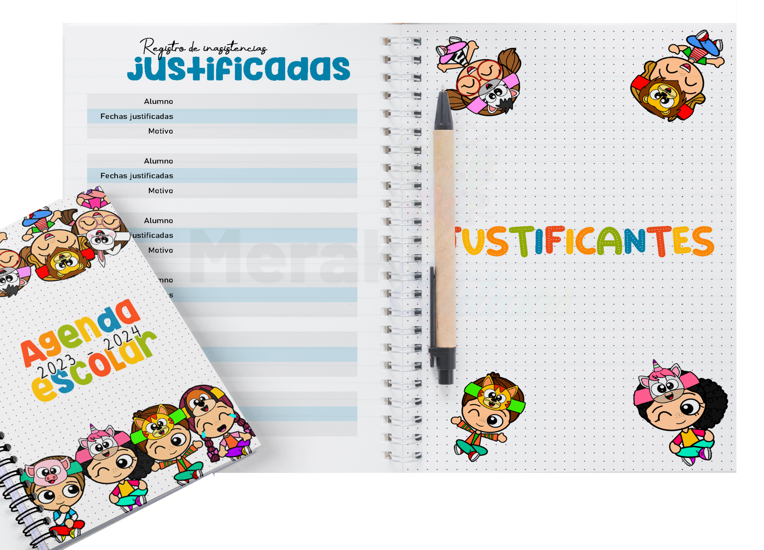 Agenda Escolar Docente Kids 01 Agenda Maestros 2024 - 2025