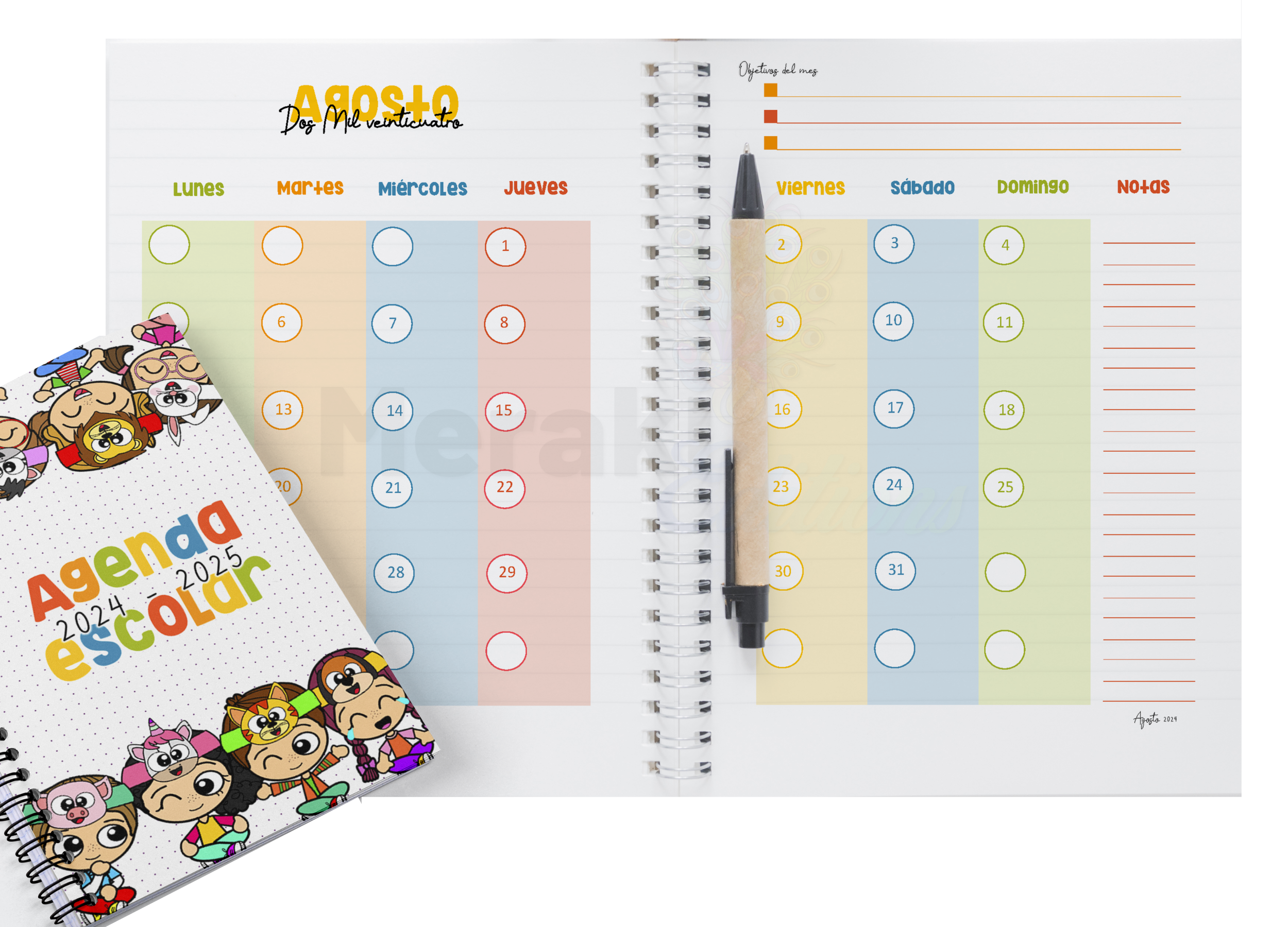 Agenda Escolar Docente Kids 01 Agenda Maestros 2024 - 2025