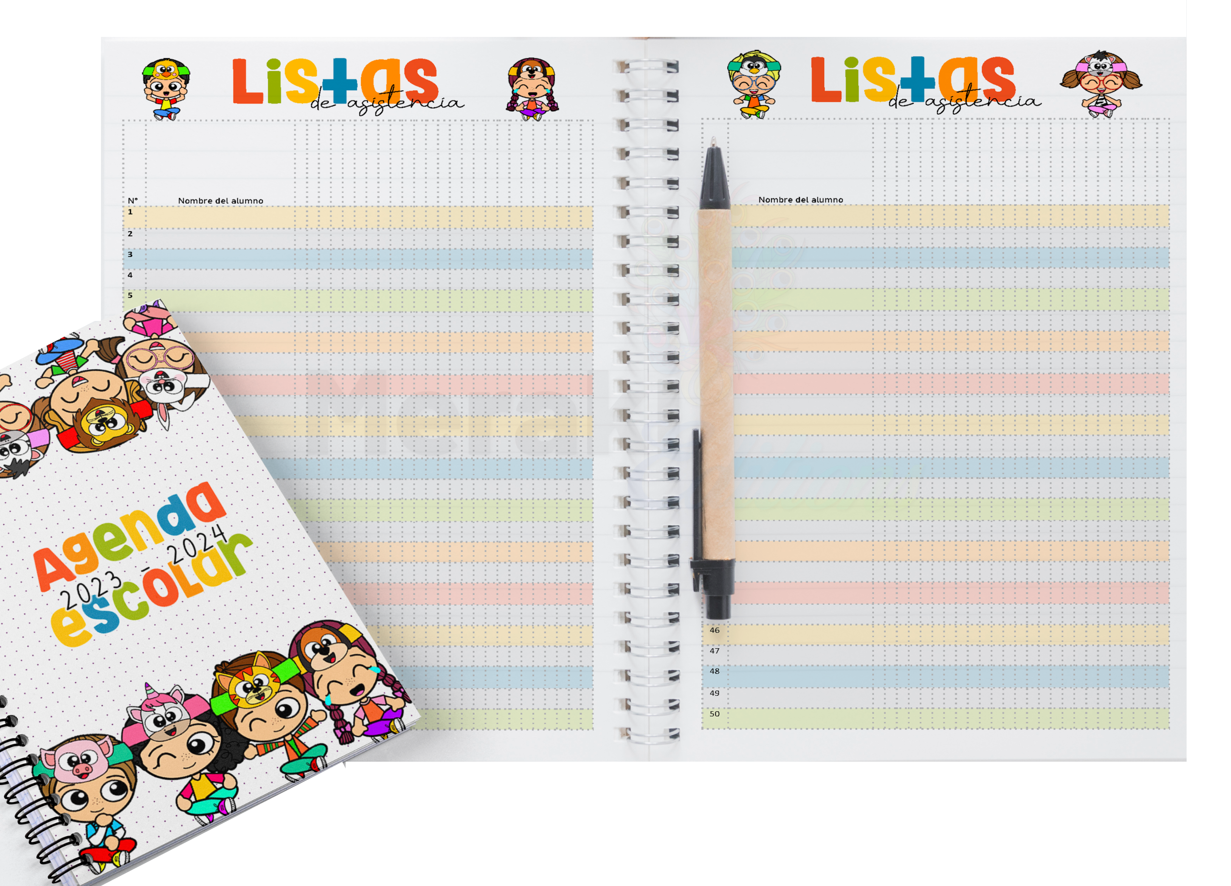 Agenda Escolar Docente Kids 01 Agenda Maestros 2024 - 2025