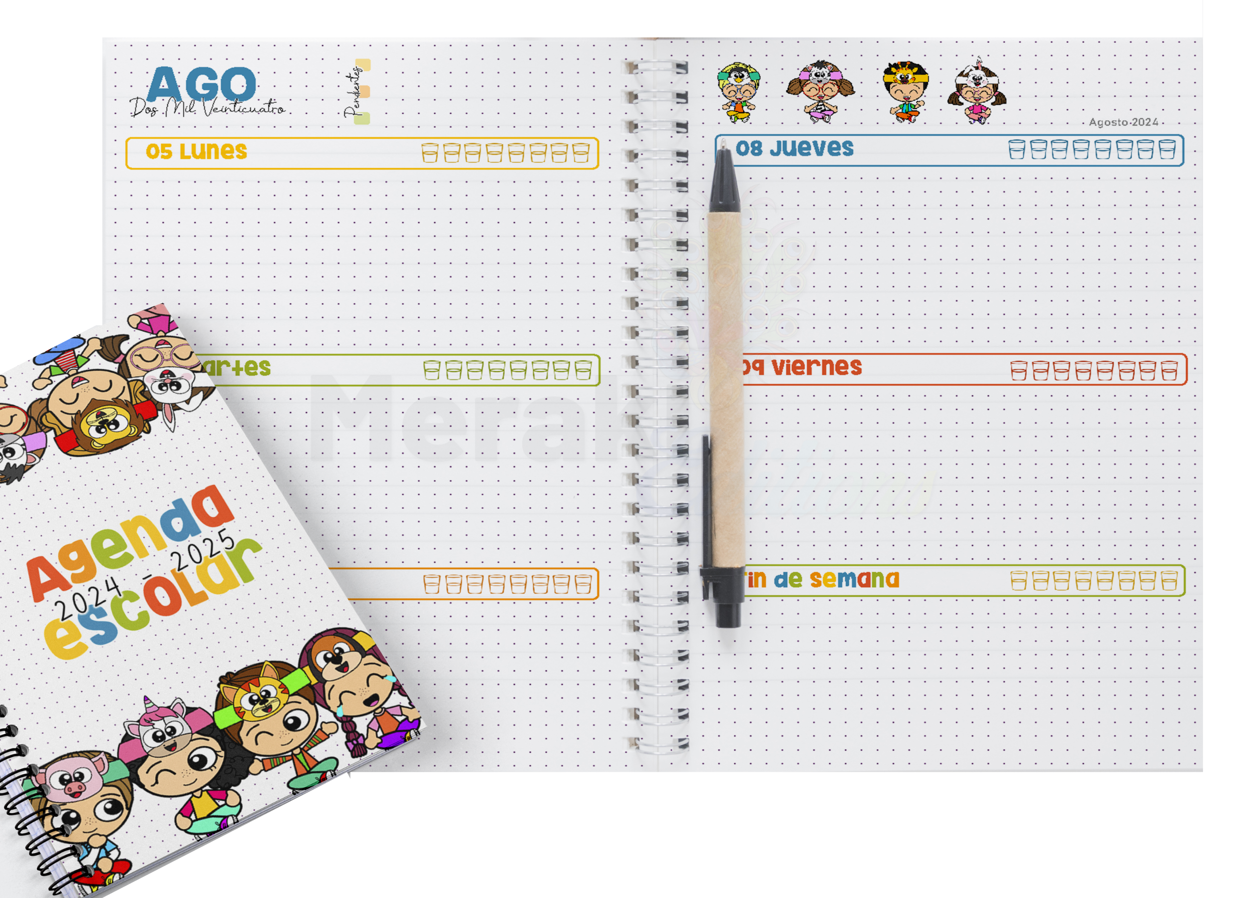 Agenda Escolar Docente Kids 01 Agenda Maestros 2024 - 2025