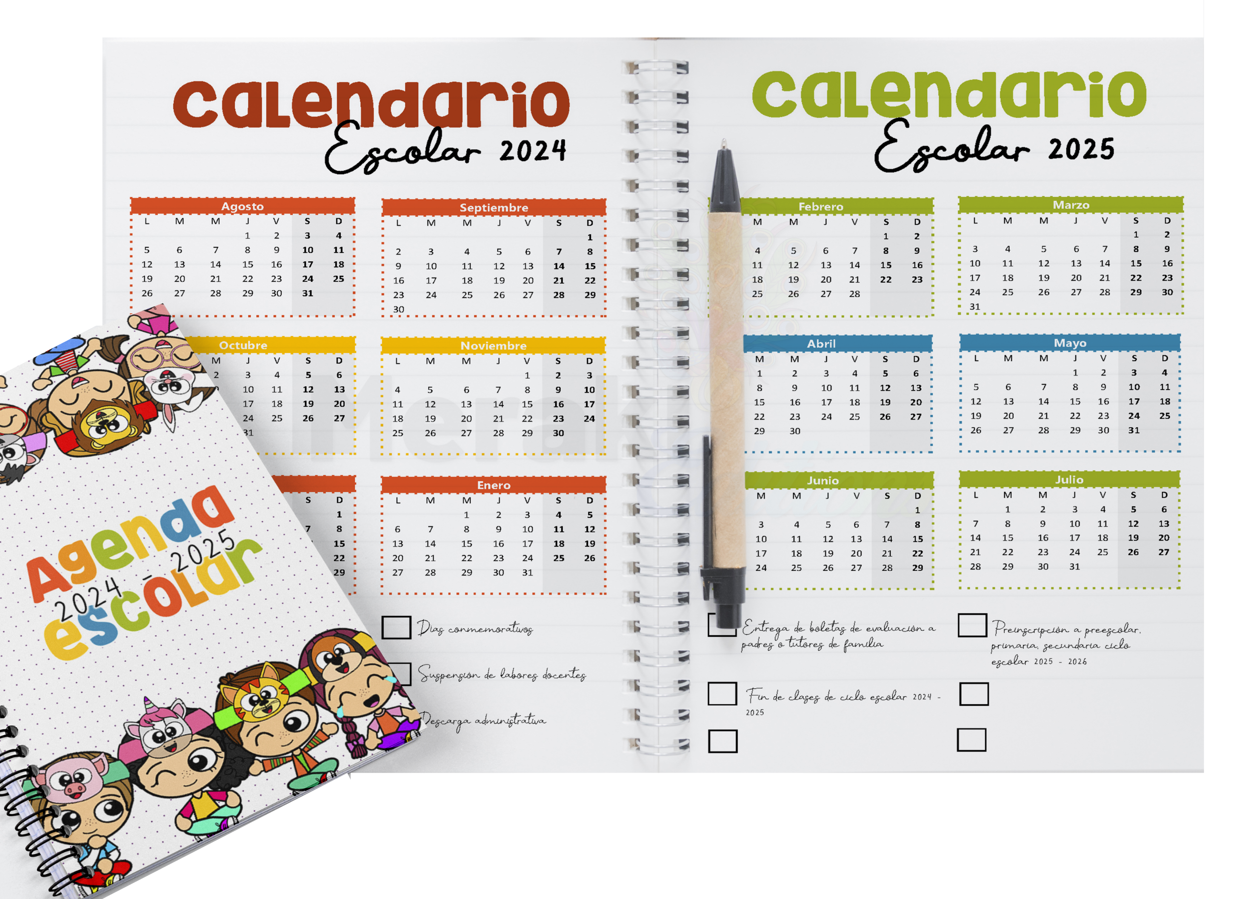 Agenda Escolar Docente Kids 01 Agenda Maestros 2024 - 2025