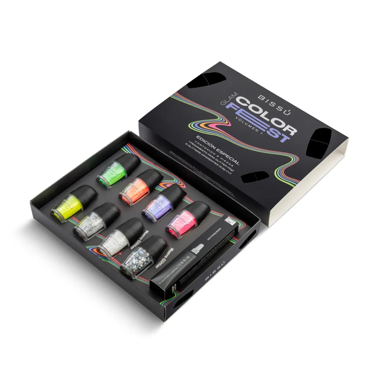 Kit de Maquillaje Bissú Glam Color Fest 9 Piezas Edición Limitada .