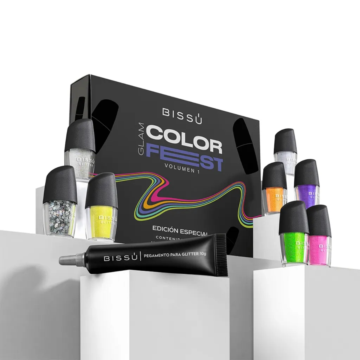 Kit de Maquillaje Bissú Glam Color Fest 9 Piezas Edición Limitada .