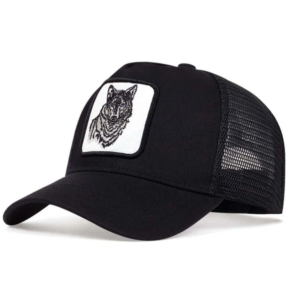 Gorra lobo blanco táctico negro bordado gorro deporte casuales ajustables sombrero solar proteccion
