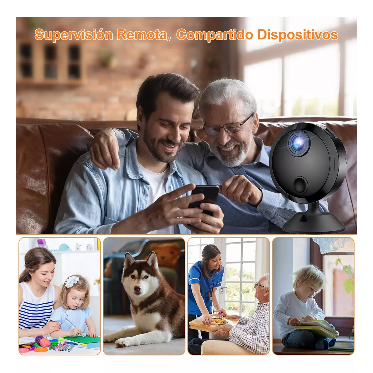 Mini Cámara Espía Wifi Interior Inalambrica Seguridad 1080p