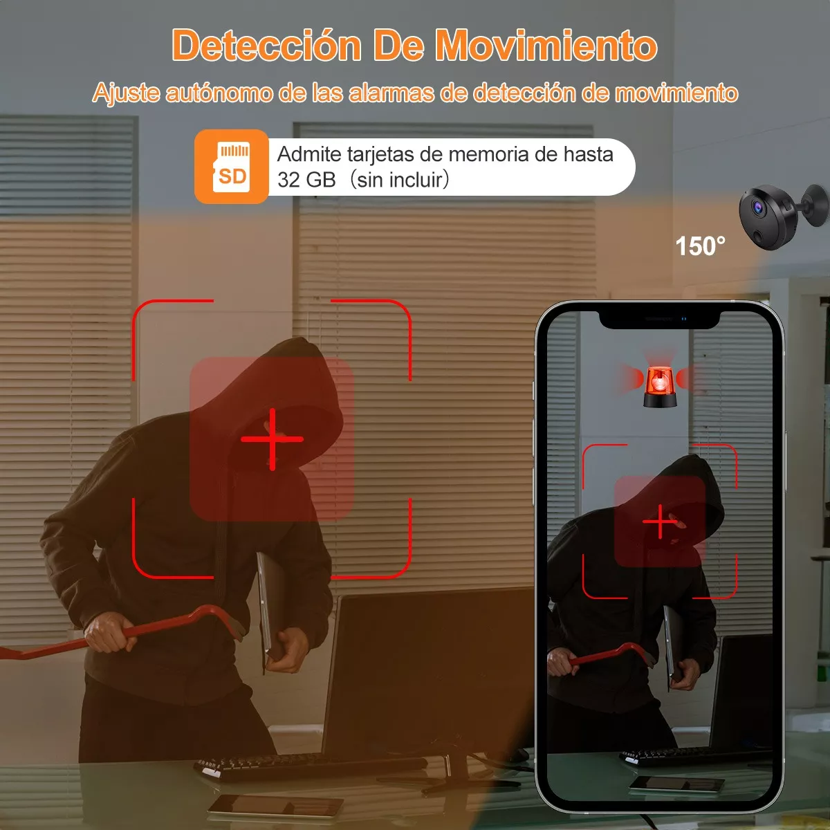 Mini Cámara Espía Wifi Interior Inalambrica Seguridad 1080p