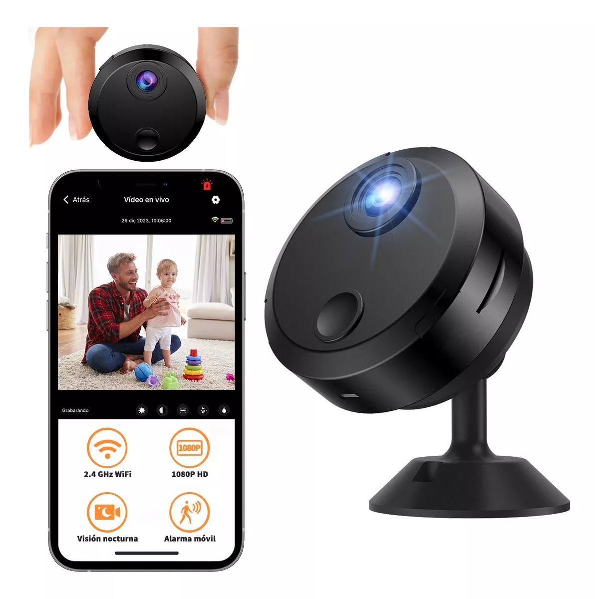 Mini Cámara Espía Wifi Interior Inalambrica Seguridad 1080p