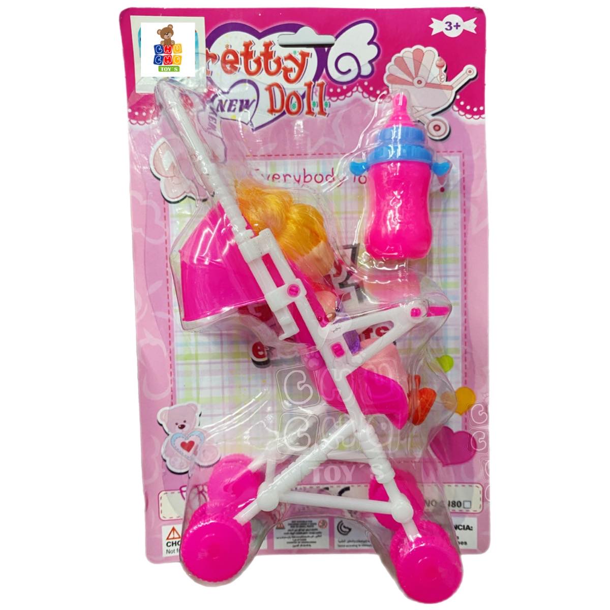 3 Mini Carriola Con Muñeca Y Vivieron Juguete Económico