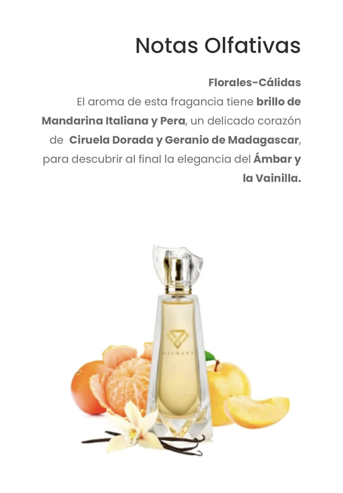 DIAMANT PERFUME PARA DAMA MUJER EAU DE PARFUM 100ml PARA LA MUJER ELEGANTE AROMA EXQUISITO DE ALTA DURACIÓN