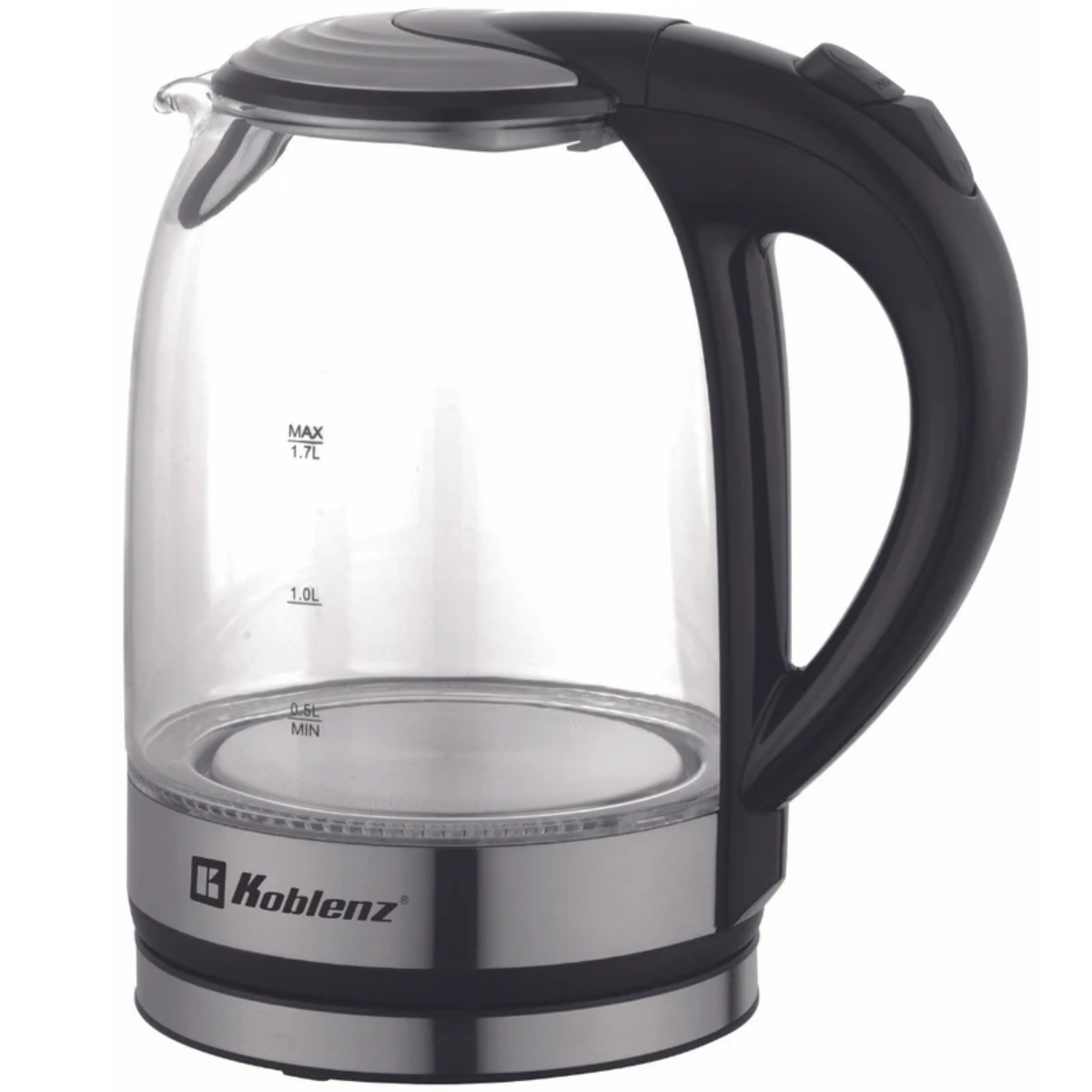 TETERA ELÉCTRICA KOBLENZ TEKM-1500 IN JARRA DE VIDRIO 1.7 LTS NEGRO ENDY2