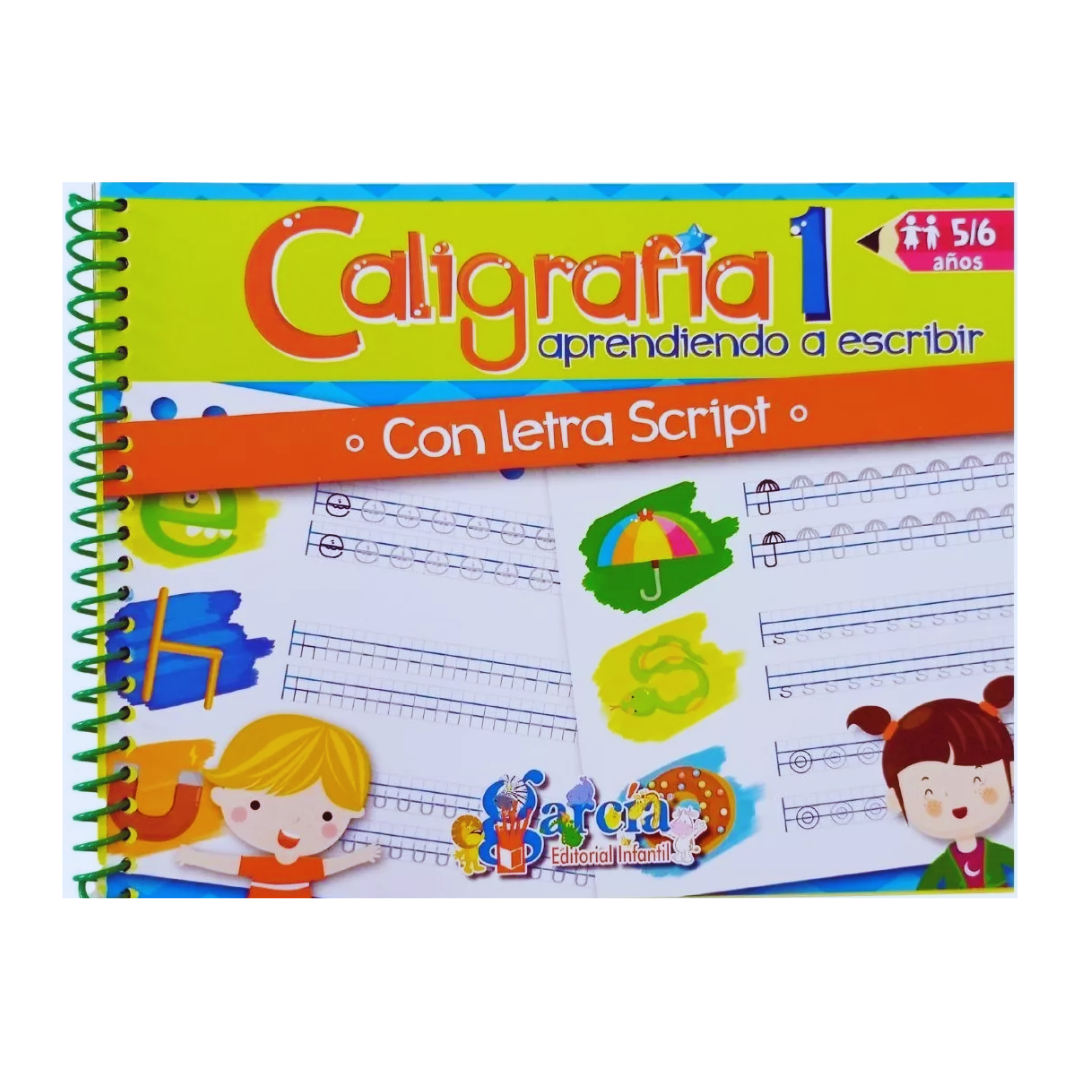 Caligrafía 1 Aprendiendo A Escribir Letra Script - García