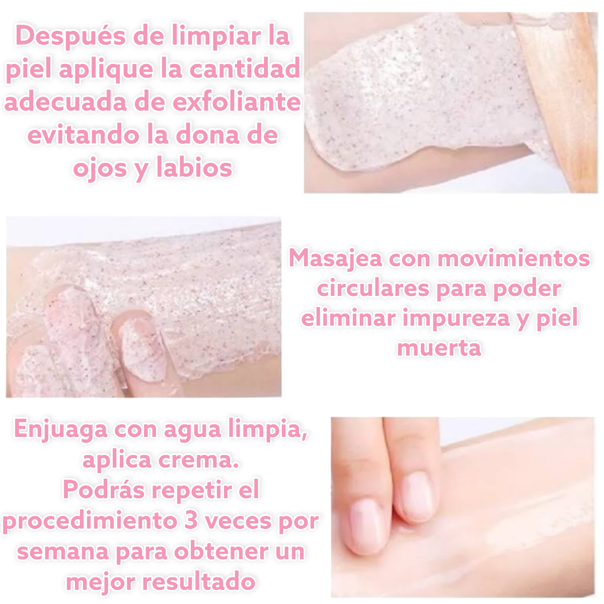 Exfoliantes Facial Y Corporal Hidratante Aclara Manchas 7 Pz