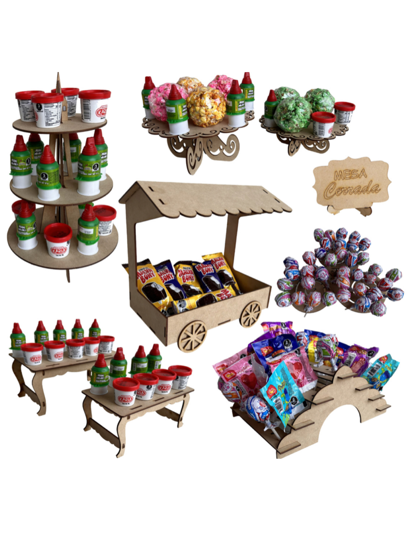 Candy Bar 9 Piezas Mesa De Dulces