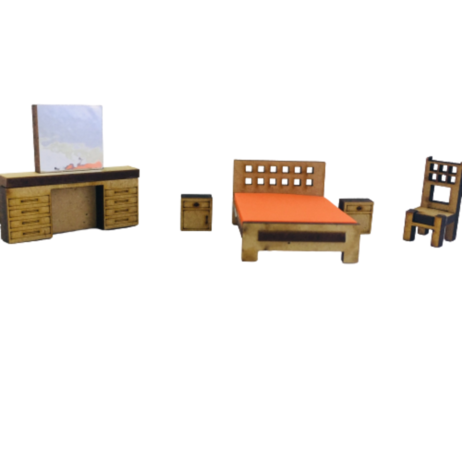 Muebles Para Maquetas Y/o Dioramas Set Casa Habitación escala 1:75.