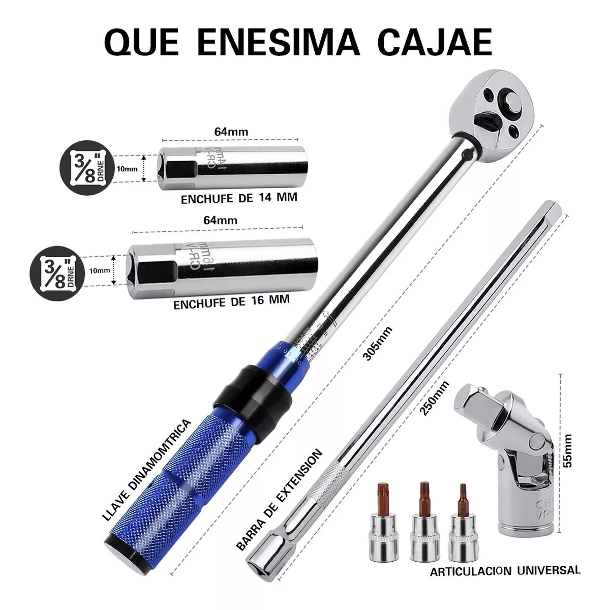 Llave Dinamométrica 3/8 Llave De Torque