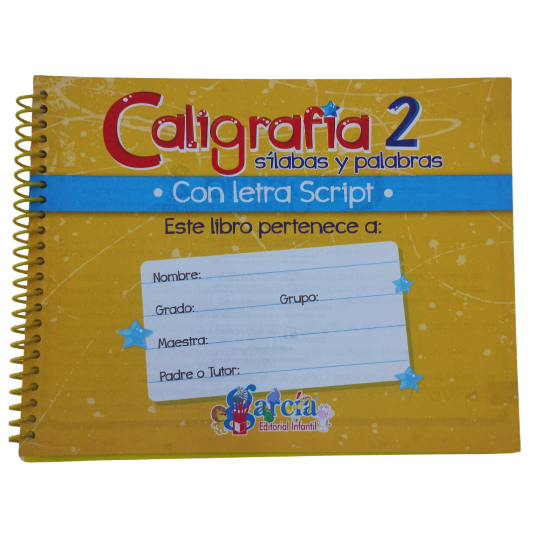 Caligrafía 2 Sílabas Y Palabras, Con Letra Script Editorial García