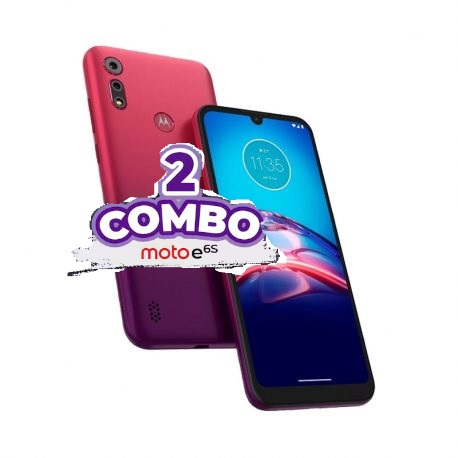 COMBO DE 2 CELULARES MOTOROLA E6S 32GB ROSA.