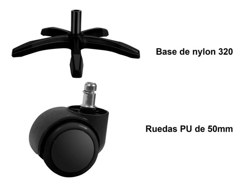 Silla De Oficina Ejecutiva Reclinable Ergonomica Reposapiés Color Negro