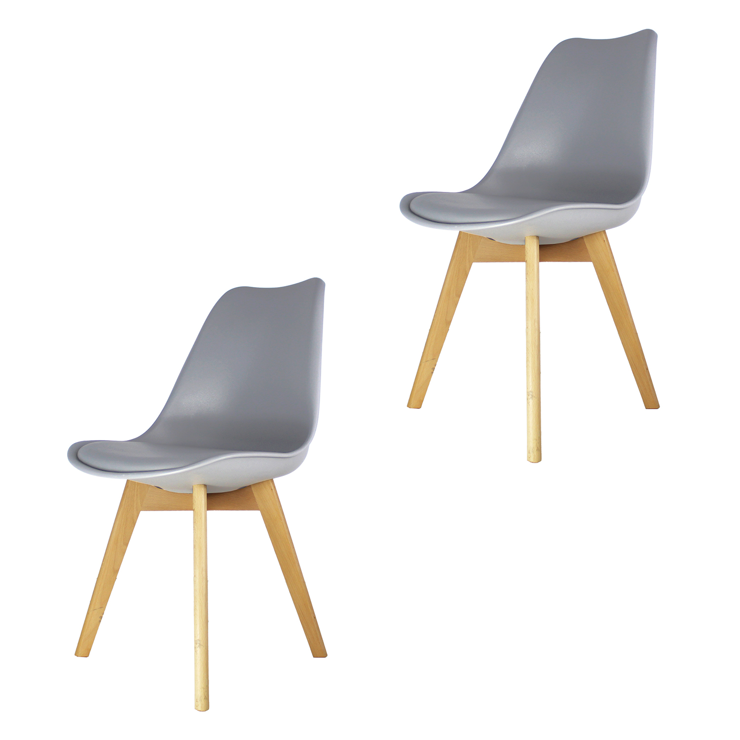 Set 2 Sillas Eames Hogar Frankfurt Gris Mundo In.