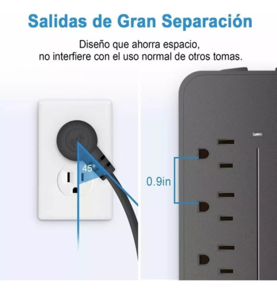 Multicontactos Electricos Usb Premium Regleta 8+3+1accesorio