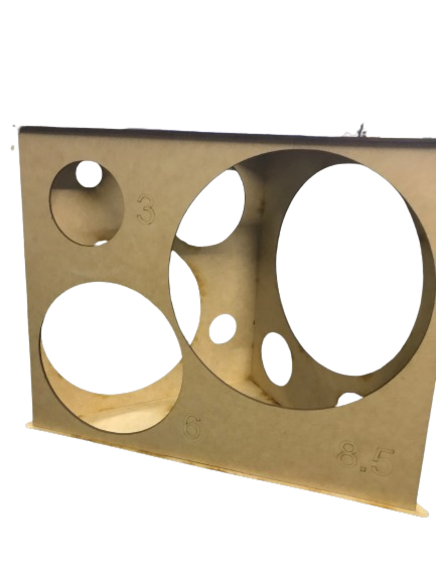 Calibrador de globos en forma triangular 3 mm 12 medidas.