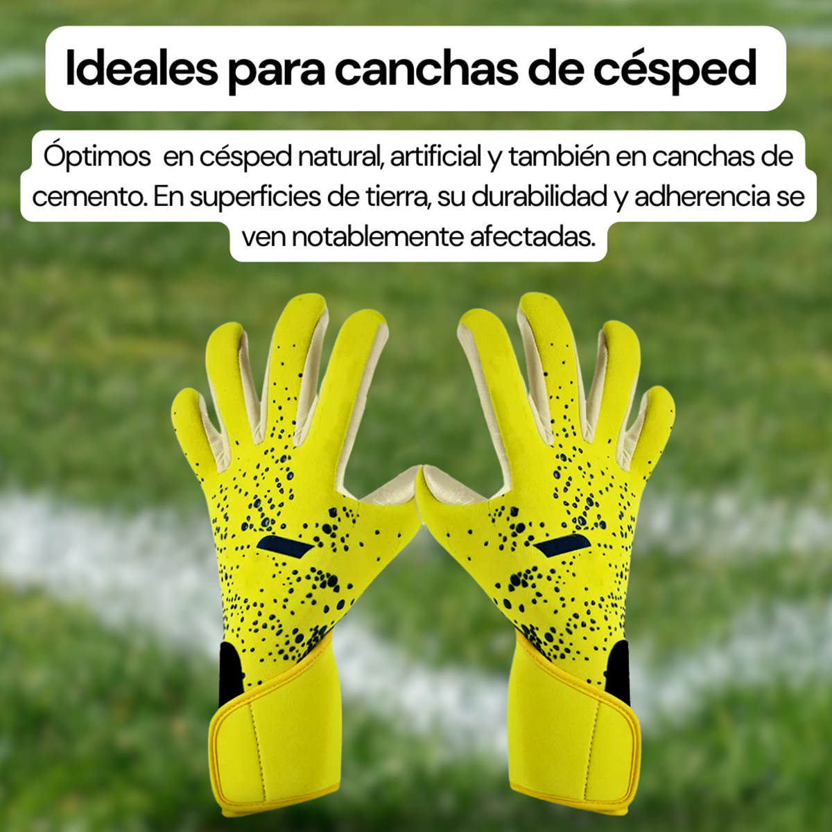 Guantes De Portero Futbol Profesional Antidesliz Respirable Amarillos Blanco Talla #9 para adultos.