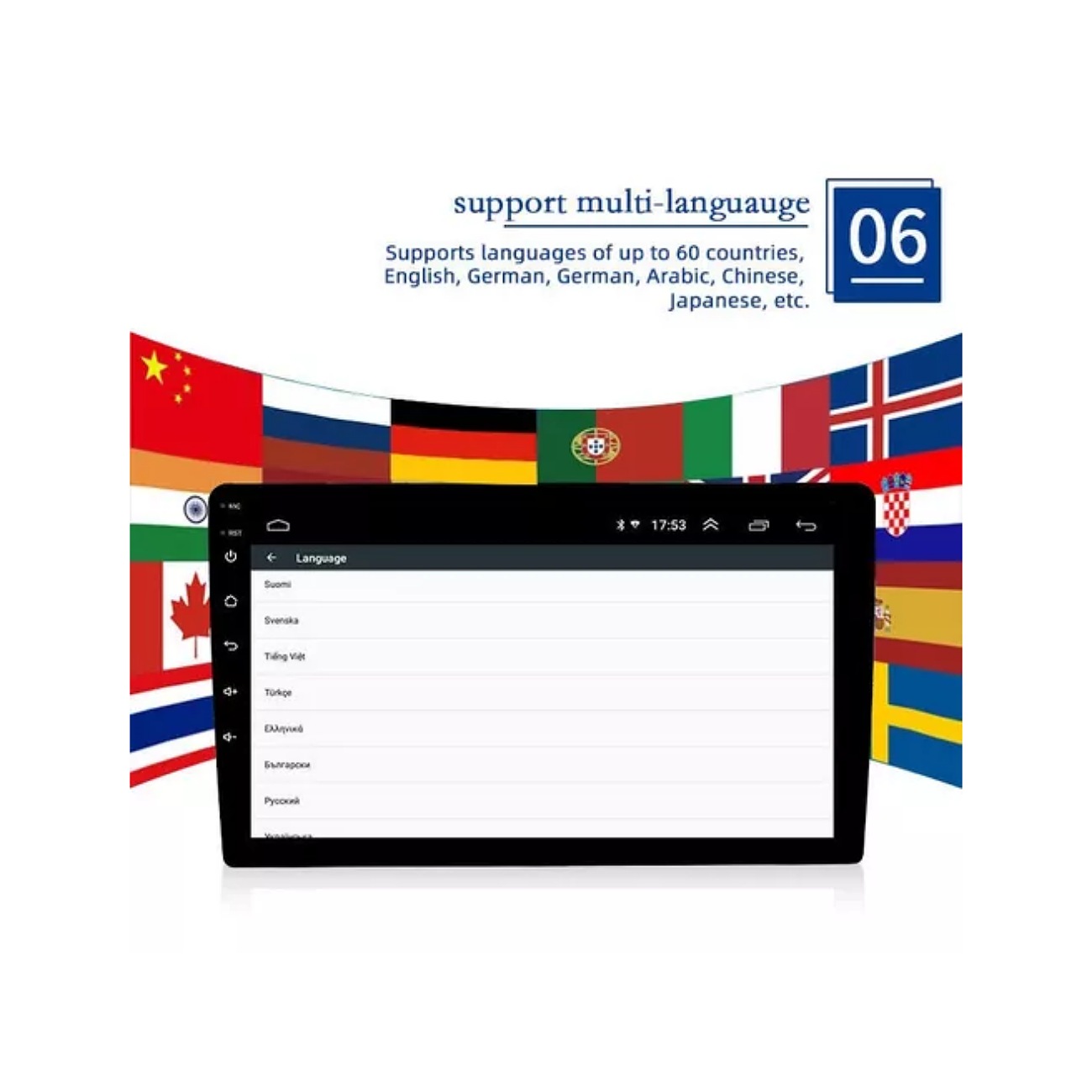 Estéreo De Coche Android 9.1 De 10 Pulgadas Con Camara 1 Din