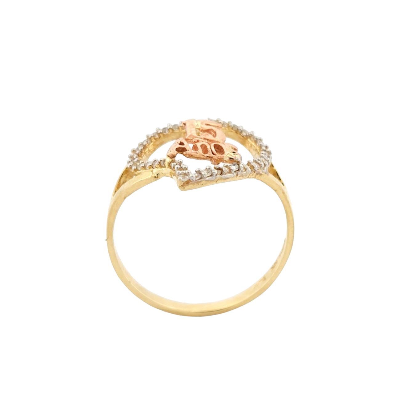 Anillo Xv Años Corazón Oro Rosa 10 K + Obsequio.