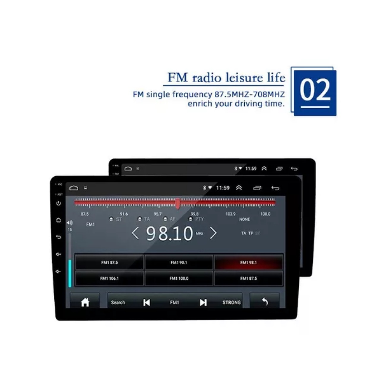 Estéreo De Coche Android 9.1 De 10 Pulgadas Con Camara 1 Din