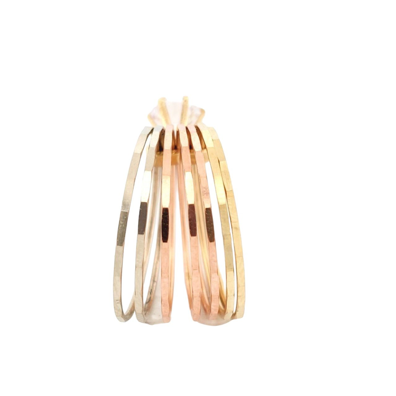 Anillo Semanario Oro 10 K Florentino + Obsequio.