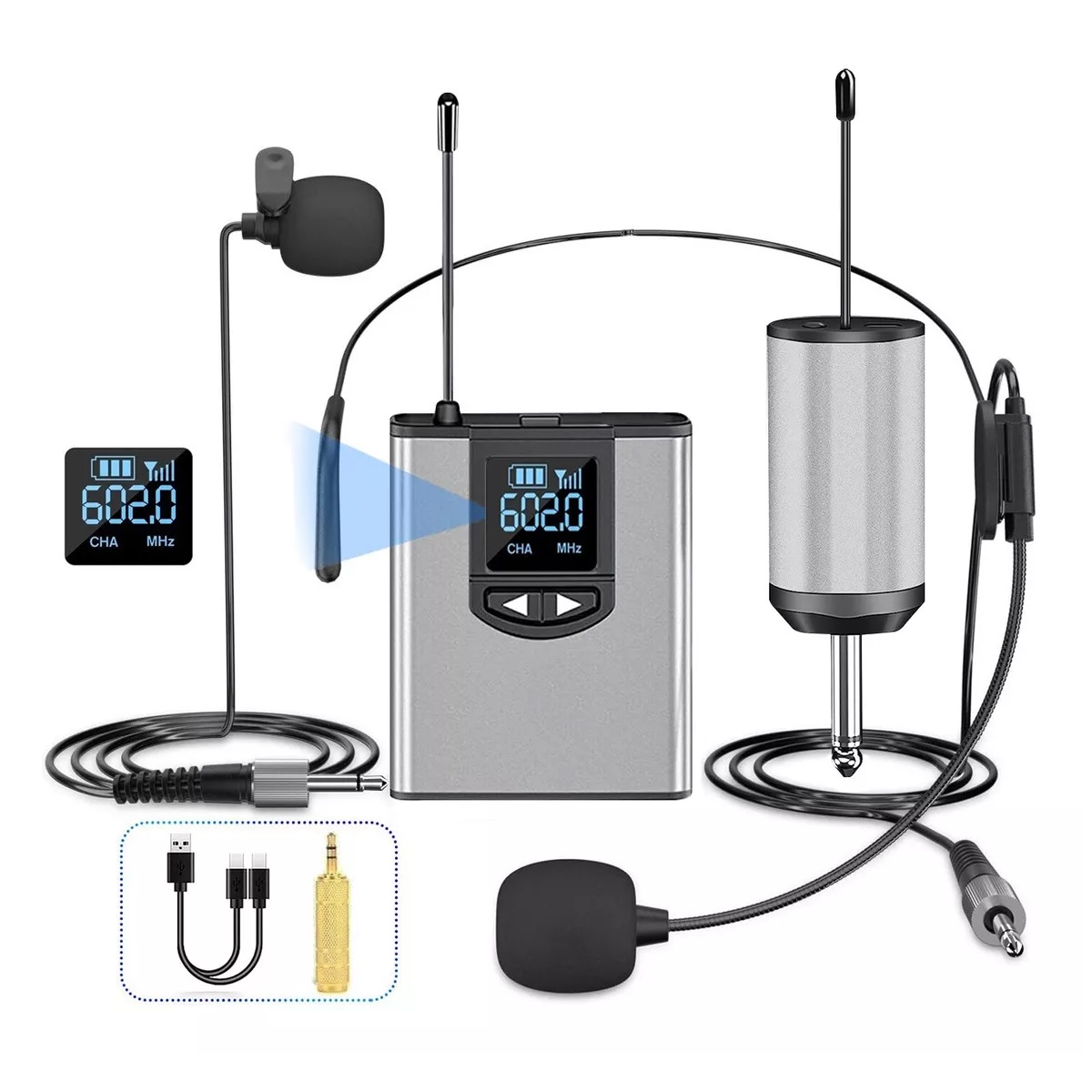 Micrófono Inalámbrico Uhf De 25 Canales Diadema Portátil