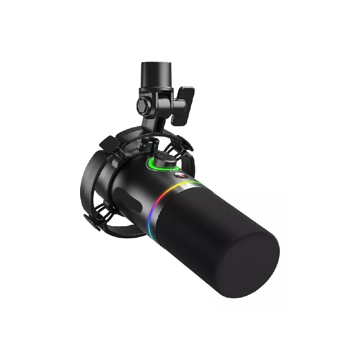 Micrófono Pc Gamer Rgb Dinamico Usb/xlr Podcast Pd200x Negro