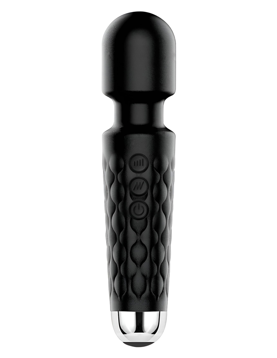 ANDY Vibrador Masajeador Personal de Mano - Masajeador Muscular Eléctrico Inalámbrico Con Vibrador - Masajeador de Tejido Profundo Para Cuello, Espalda y Hombro - Bala Vibradora - Masaje de Varita Portátil Consolador Para Cuerpo Completo - Color Negro