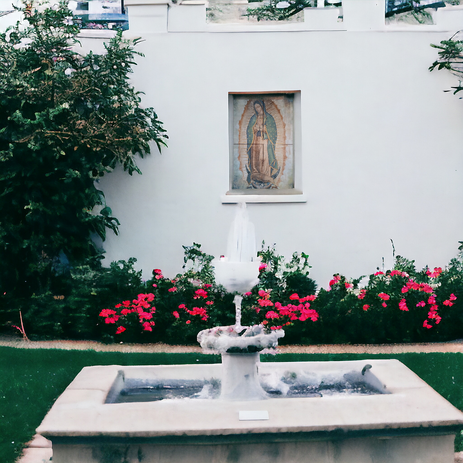 Virgen De Guadalupe Imagen Mural 40x60Cm En Azulejo Porcelanite